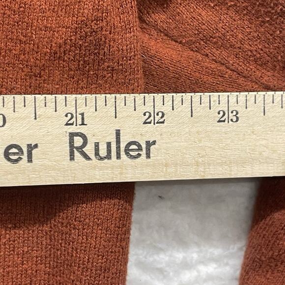 Eddie Bauer Sweater Mens Large Orange Cotton Cashmere Pullover V Neck Outdoor - Picture 8 of 10